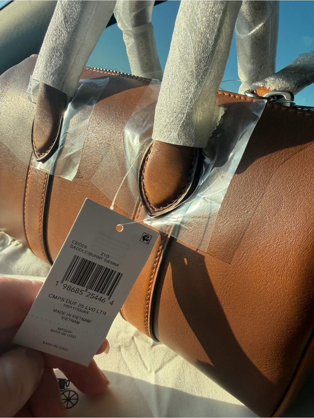 Coach Brown Loved Leather Compass 25 BTWT